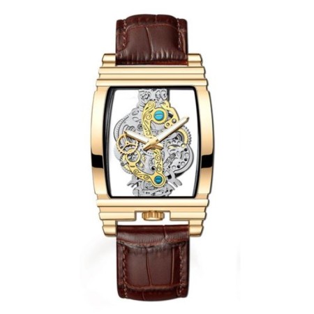 Men's wrist watches, dial 5.1 x 3.4 cm, strap L-26 cm, 3 atm, brown