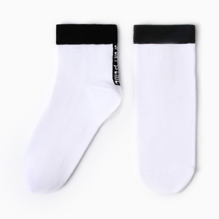 Women's socks Mini Sport Chic, white color, size 39-41 (25-27)