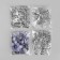 Shirt button, closed, d = 9.5 mm, purple color