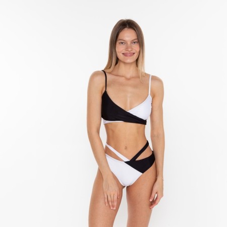 Separate swimsuit, white/black color, size 46-1
