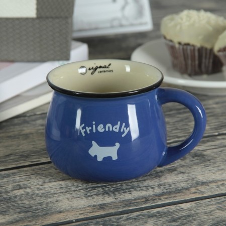 Ceramic "Dreams" mug, 250 ml, pattern and color mix-7