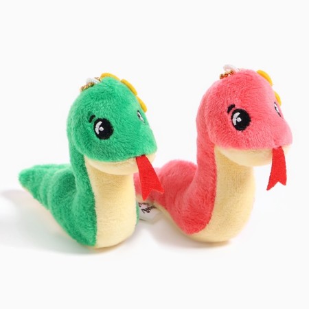 Soft toy "Snake", with a flower, on a suspension, 8 cm, color mix-5