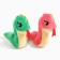 Soft toy "Snake", with a flower, on a suspension, 8 cm, color mix