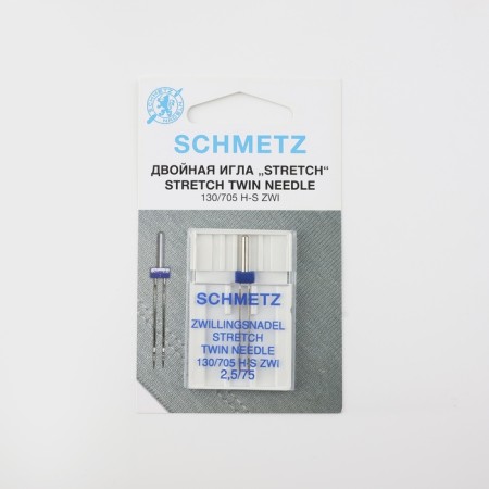 Needle for household sewing machines, stretch, double, No. 75/2.5-3