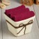 A set of terry decorative napkins Ethel "View 2" 30x30cm-3pcs, burgundy color, 100% cotton