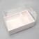Box for dessert with a cake box, 26.5 x 17 x 22.5 cm, white