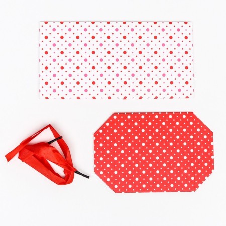 Self -assembly box "in specking" red, 10x10x10 cm-4