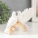 Souvenir ceramics "Two white dove on a bridge with roses" 9.5x12.5x6 cm