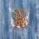 Christmas tree decoration "Bell with flower" 11x10 cm, gold