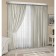 Set of curtains "Canvas", size 200x260 cm, 2 pcs, color gray
