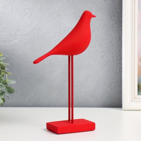 Souvenir Polystone "Bird - Long legs" Scarlet 23x17 cm-2