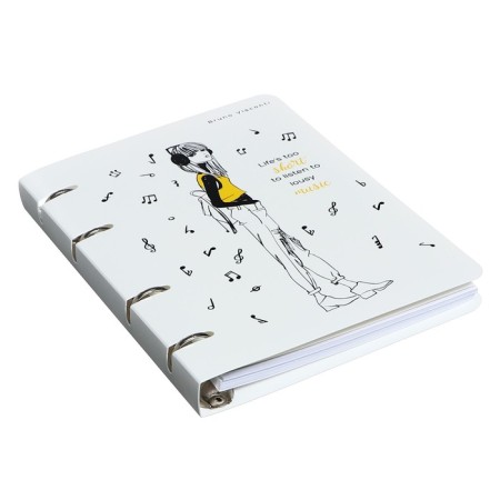 Notebook on rings, 80 sheets in the line "Littleman", plastic cover, replaced block 70 g/m2-1