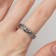 Ring "Relief" Craters, dimensionless, black silver color