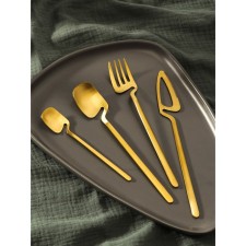 A set of cutlery made of stainless steel Magistro Wave, 4 objects, the color of the gold