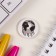 Icons sunset set 3 pcs d = 25 mm "black and white" 7x7 cm
