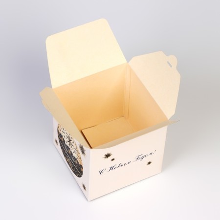 Gift Folding Box "Firing to the Christmas tree", 10 x 10 x 10 cm-3
