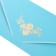 Envenue for money "congratulatory" gray-blue, flowers, 19x9 cm