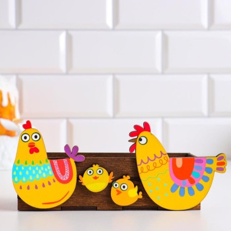Top for 3 eggs "chicken", plywood-1