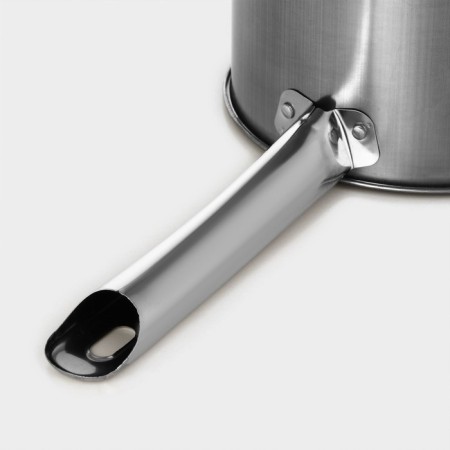 Stainless steel bucket “Basis”, 1.2 l, d = 16 cm, with a measured scale, a metal handle-2