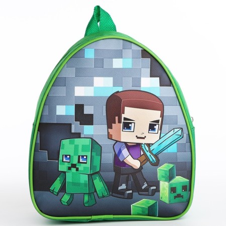Baby backpack for the boy "Pixel World", 23x20.5 cm cm, lightning department, red color-1