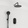 The shower system wasserkraft a16777, built -in, tropical shower, shower set, black