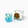 Gel candle in a glass Winter is.. "New Year's miracles", without aroma, a strict-layer, 2.5 x 2.5 x 2.5 cm