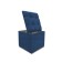 Puff with a lid and weighting, 400 × 400 × 420 mm, eco -leather, Marvel Denim color