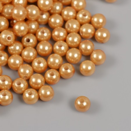A set of beads "Pearls" d 8 mm, 250 gr, dark beige-1