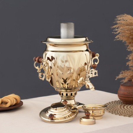 Set "Gold", Acorn, Heat 2.5 L, Hot Teaker 0.7 L, tray-2
