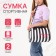 Sports bag with lightning, 2 outer pockets, long belt, black/white color