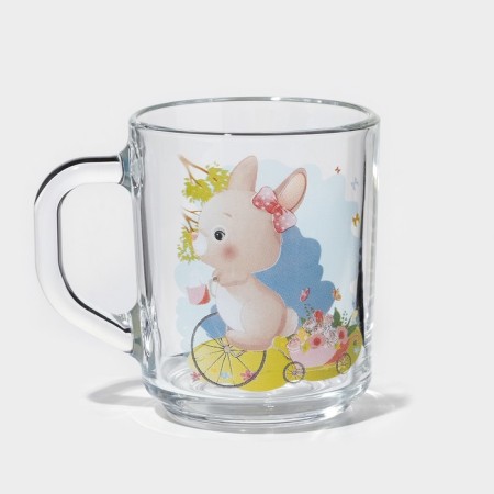 Mug "Cute fluffs", glass, 200 ml, MIX drawing-8