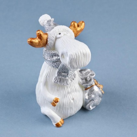 Decorative candle "Snow moose", 9.9x7.2x7.6 cm-4