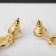 Earrings Metal "Pins" on oval, color gold
