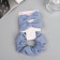Hair set "Felicia" (elastic band 7 cm, 2 clamps 6.5 cm) style, blue