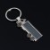 Cartage keychain, "truck", metal, chrome