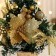 Christmas tree decor "festive" flower balls, 15x29 cm, gold
