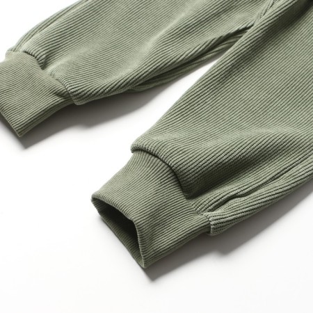 Pants for boys, I have started, the color is green, height is 104-110 cm-1