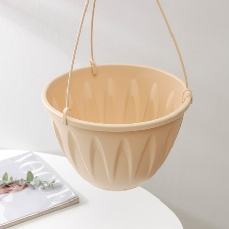 Street Kashpo for Flowers with the Podon "Alice", 4.3 l, color white clay-3