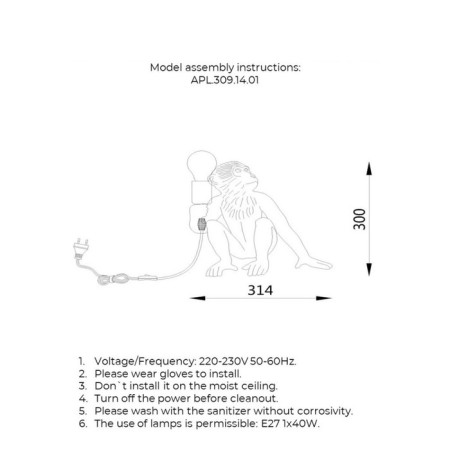 Magali E27 40W desktop lamp-4