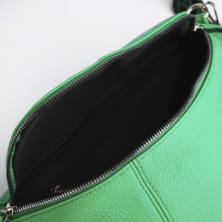 Bag Cross-Bodi with a zipper, green color-4