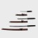 Souvenir weapons "Thaigo" 3v1, a set on a stand, 47cm/79cm/105cm, scabbard for a tiger
