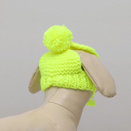 Knitted hat for dogs, XS-S (head volume 22-24 cm, height 7.5 cm), mix-1