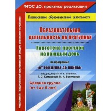 Educational activities on walks. Card index for every day under the program 