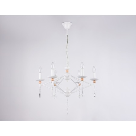 Suspended chandelier ambrella like, Modern, TR9596, 6HE14, white color, light wood-2
