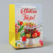 Gift package, packaging, “with a light Easter!”, 12 x 18 x 12 cm
