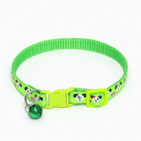 Two -layer collar with fastx "delicious" 30 x 1 cm, green-1