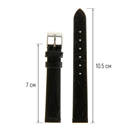 Watch strap, female, 14 mm, harness 70 mm, larynx 105 mm, genuine leather-1