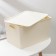 Storage basket with a birch bark cover, 14 l, 35 × 24.5 × 20.5 cm, ivory color