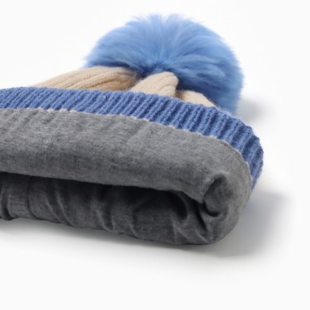 Children's hat minku, central blue, rr 48-50-1