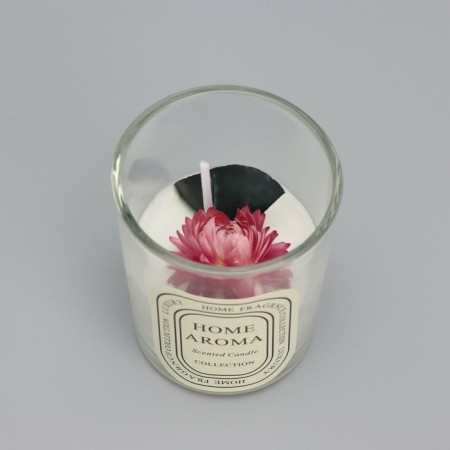 Aromatic candle in a glass "Sweet Love", chicken bell flowers mix, 5.5x6.5 cm-2